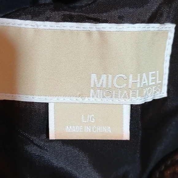 Michael Kors Dark Brown Leather Vest. Sz. Large - Picture 6 of 8